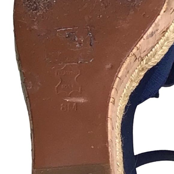 Tory Burch Blue Penny Wedges, Sz 8M,EUC - Picture 4 of 6